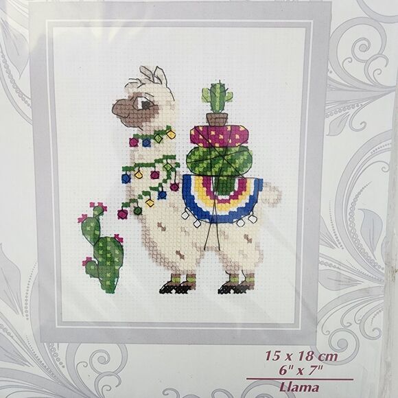 Riolis Counted Cross Stitch Kit Llama #1787 6" x 7" - Picture 2 of 4